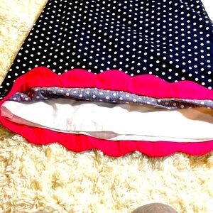 SAM TY BLACK & WHITE BARBIECORE POLKA DOT SKIRT PINK Peak a boo Hem Size…